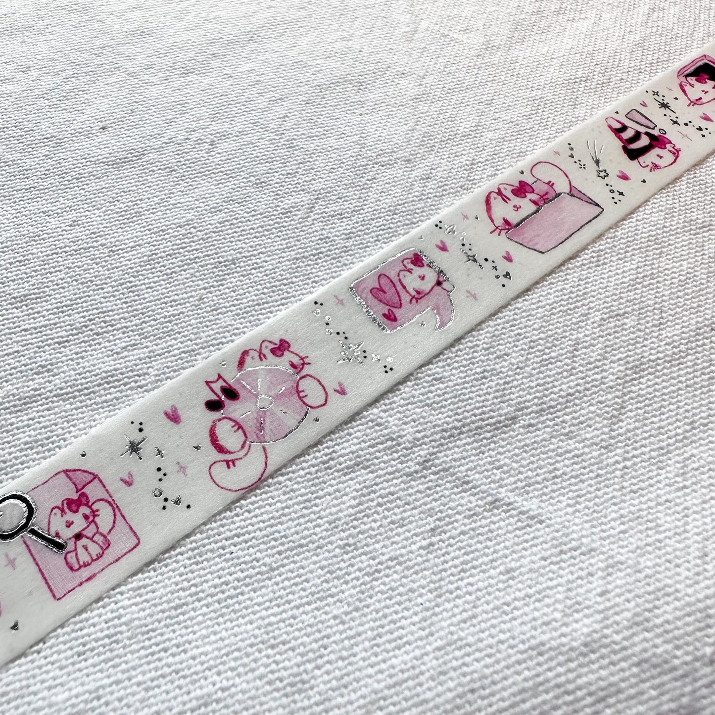 Cute Icons Silver Foil Washi Tape