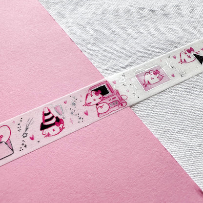 Cute Icons Silver Foil Washi Tape