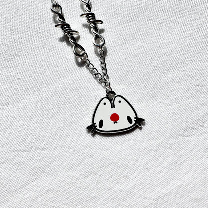 Sad Clown Enamel Necklaces