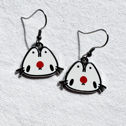 Sad Clown Enamel Earrings