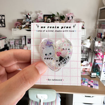 Love Resin Pin