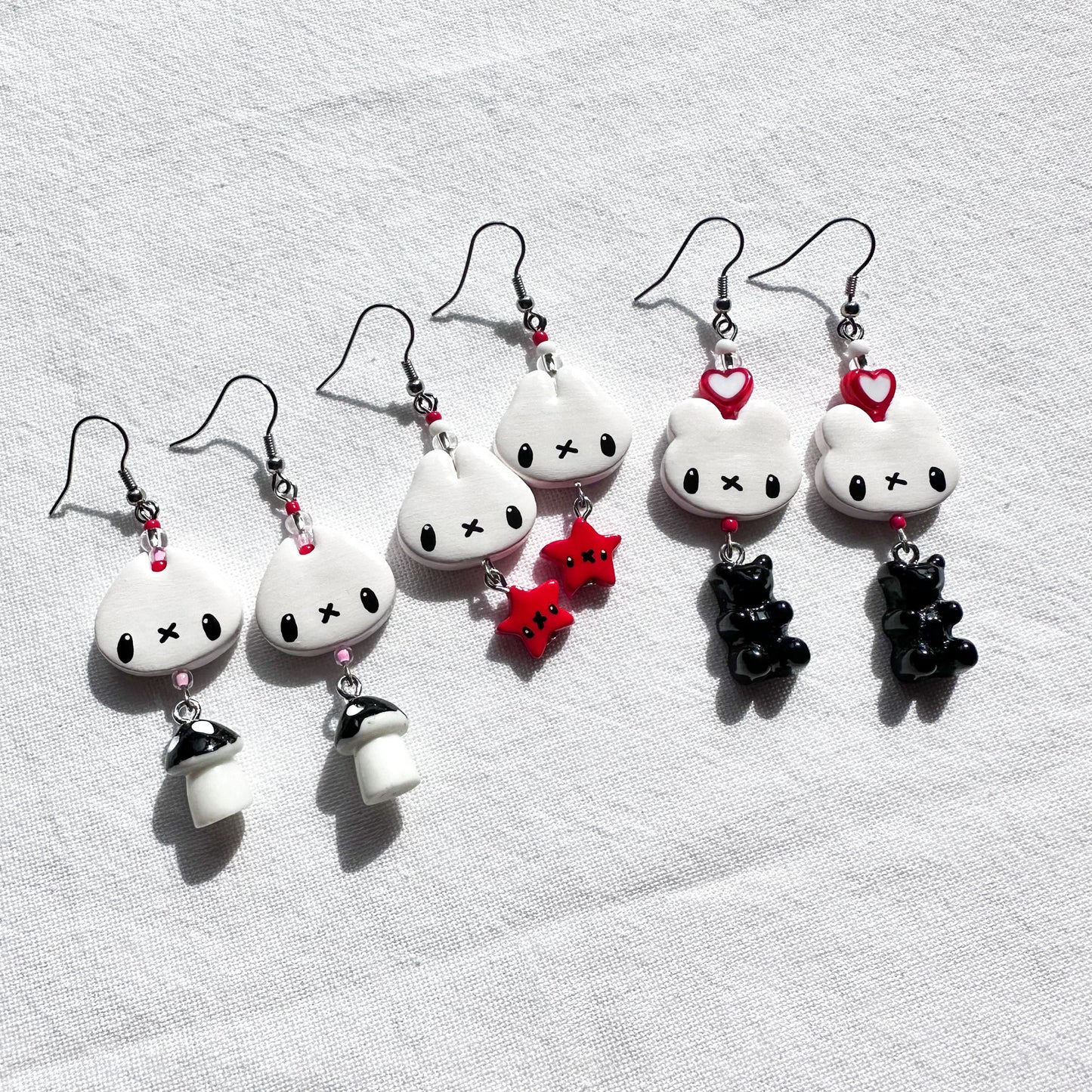 Bunny Clay Earrings