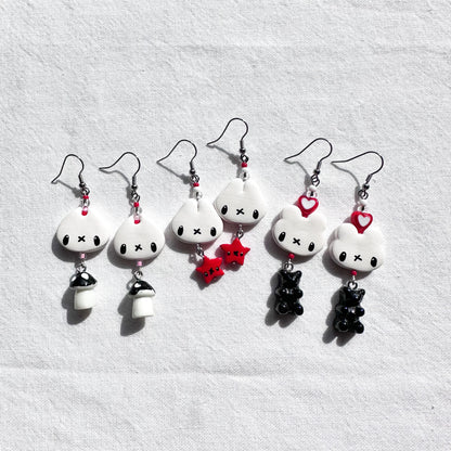 Bunny Clay Earrings