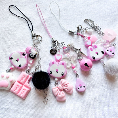 Sad Pink Clay Charms