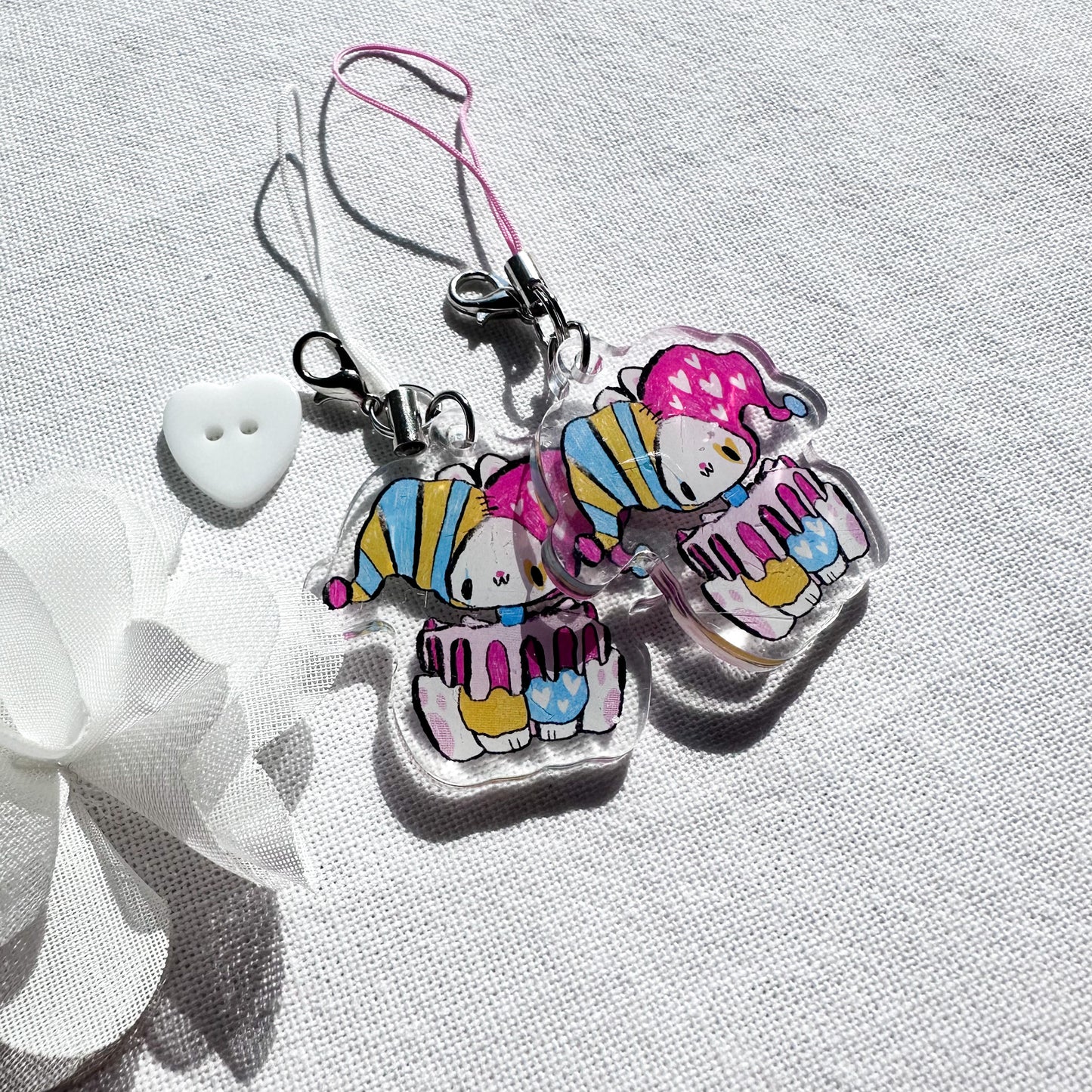 Silly Clown Acrylic Charm