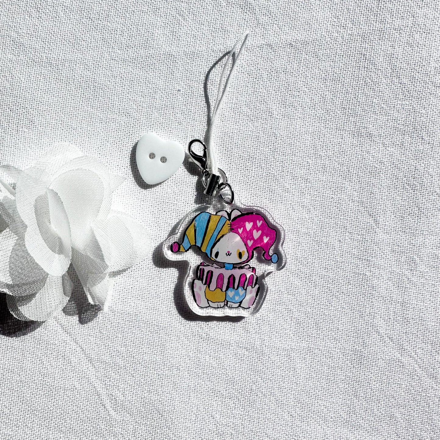 Silly Clown Acrylic Charm
