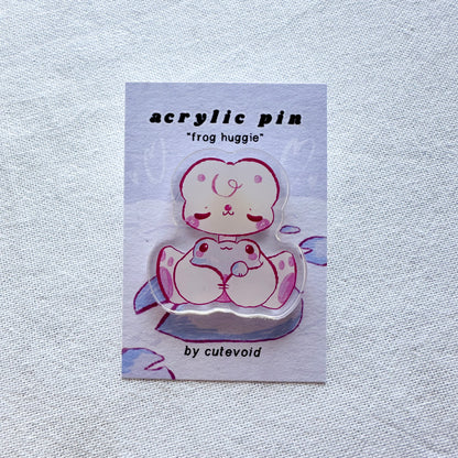 Frog Huggie Acrylic Pin