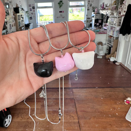 Chonky Cat Clay Necklaces