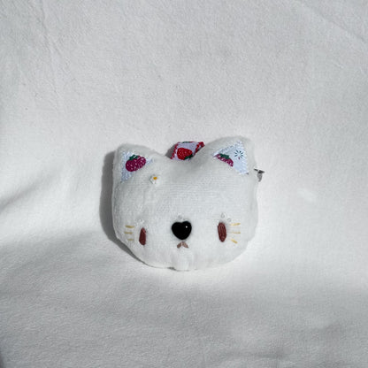 Strawberry Cat Plush Charm
