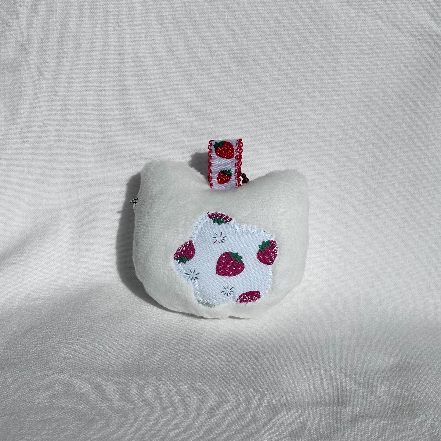 Strawberry Cat Plush Charm