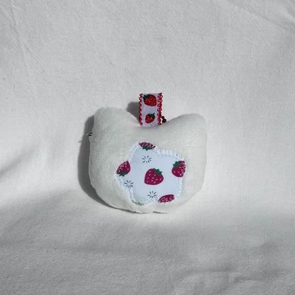 Strawberry Cat Plush Charm