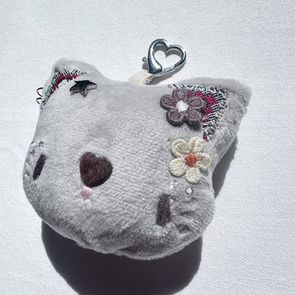 Flower Cat Plush Charm