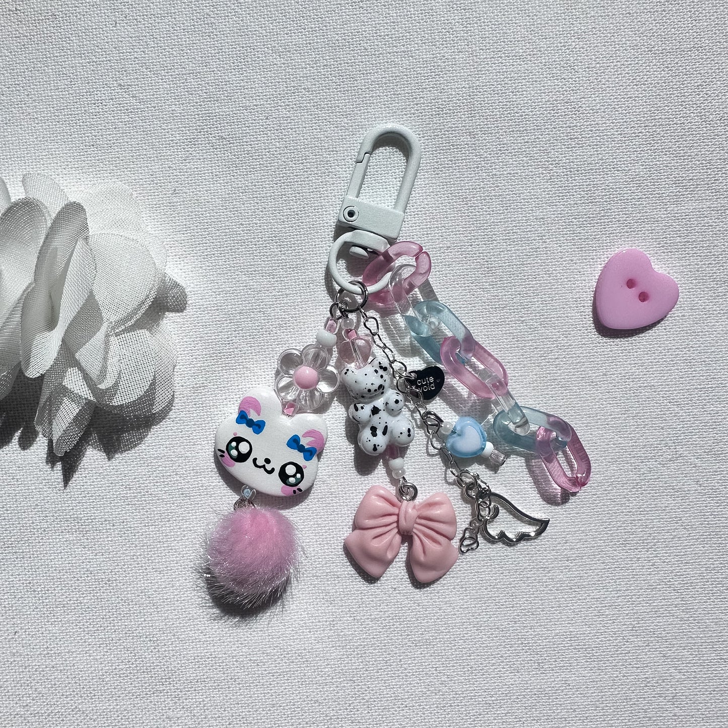Hamster Clay Keychain