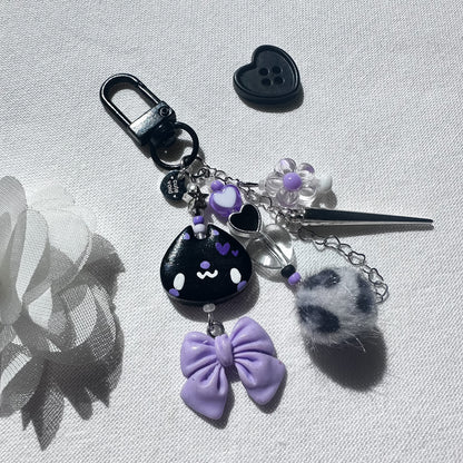Cat Clay Keychain