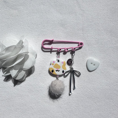 Yellow Cow Clay Safety Pin