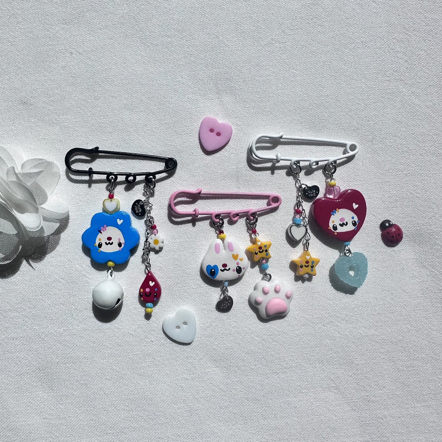 Clown Clay Safety Pins