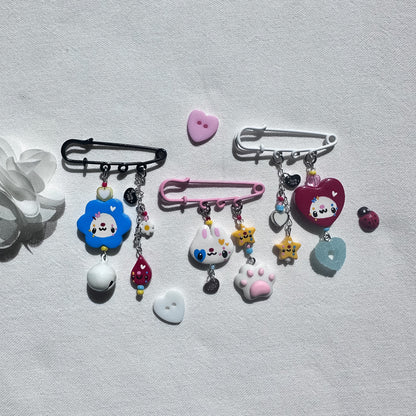 Clown Clay Safety Pins
