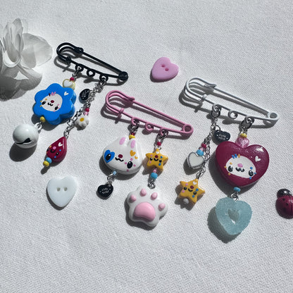 Clown Clay Safety Pins