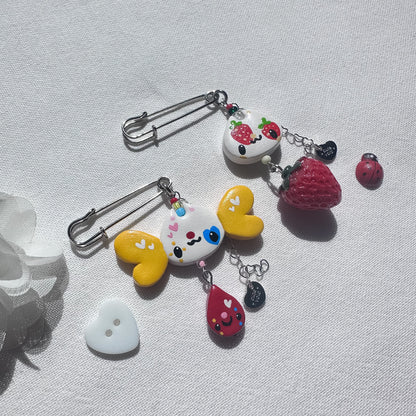 Tiny Clay Safety Pins
