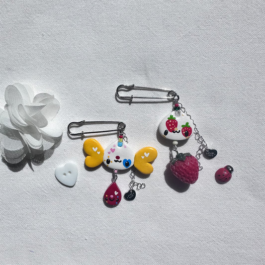 Tiny Clay Safety Pins