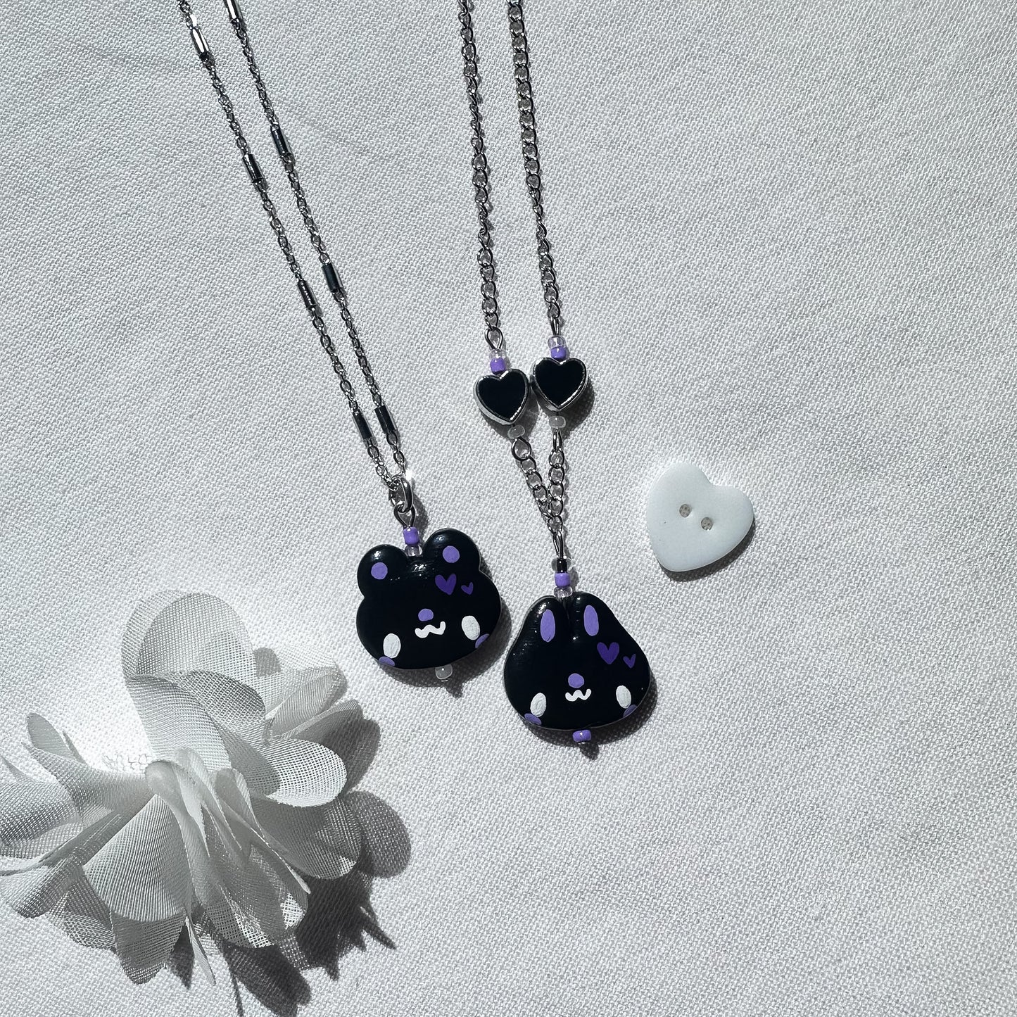Black Clay Necklaces