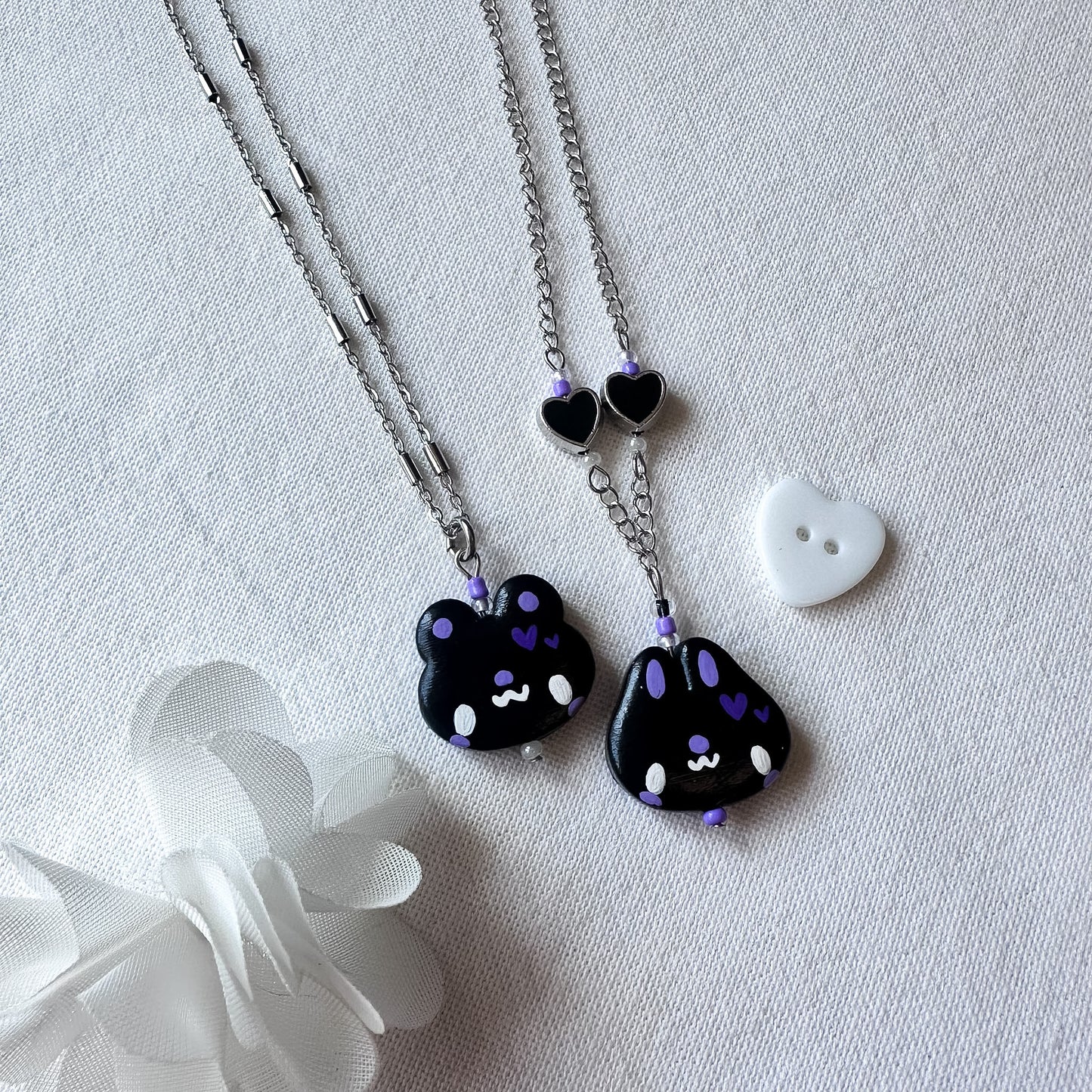 Black Clay Necklaces