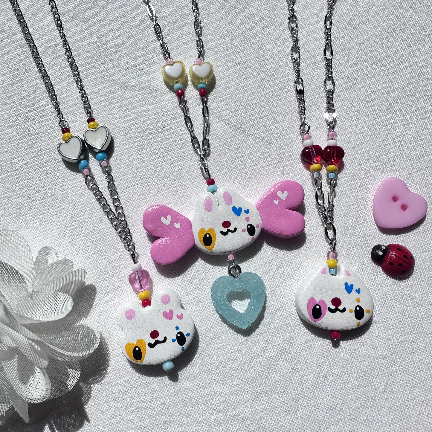 Clown Clay Necklaces