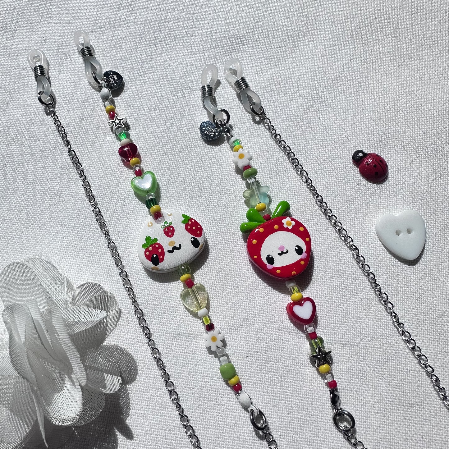 Strawberry Clay Sunglass Straps