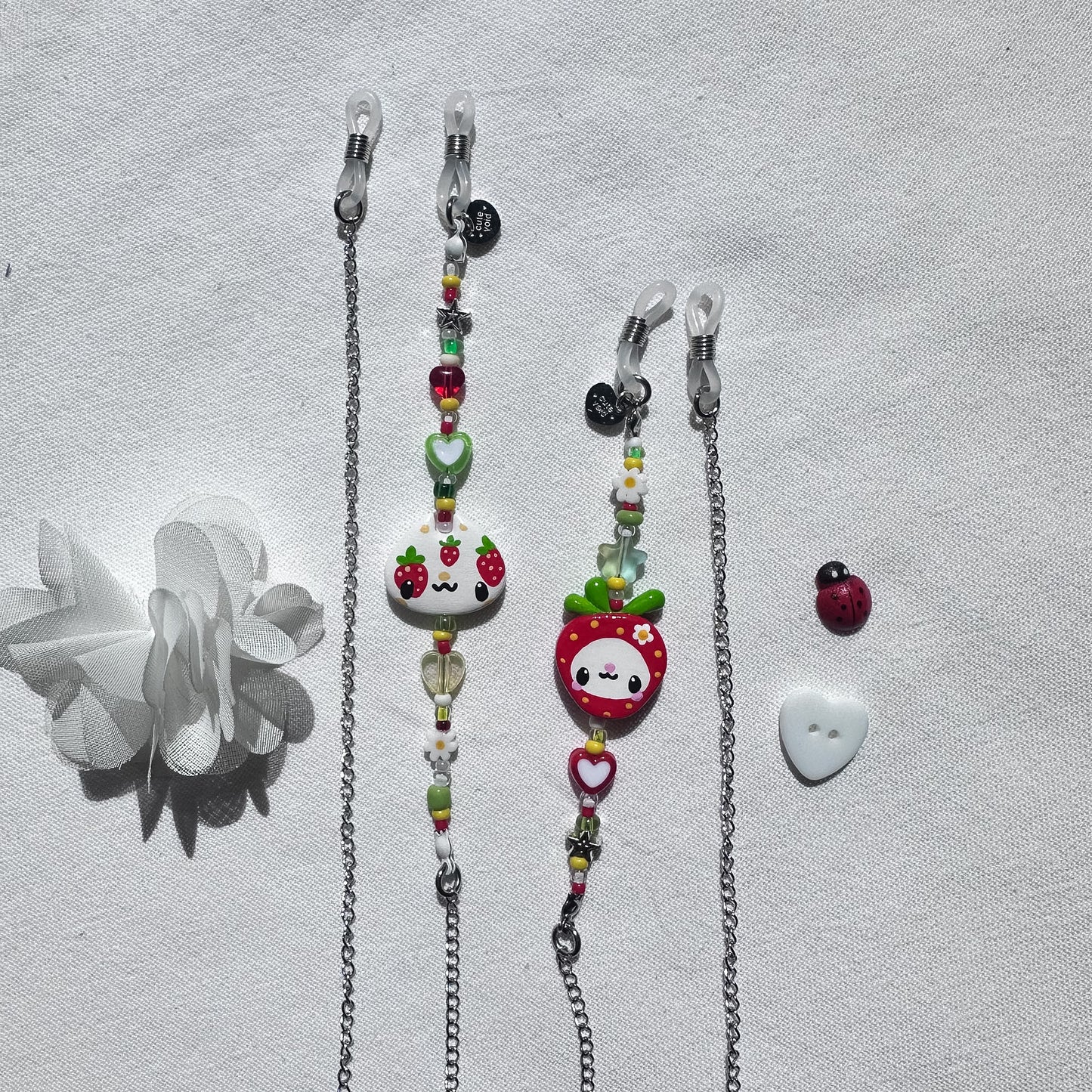 Strawberry Clay Sunglass Straps