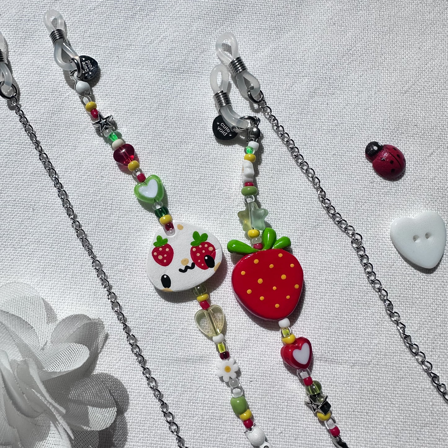 Strawberry Clay Sunglass Straps