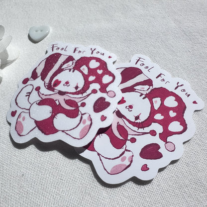 Fool For You Glitter Sticker
