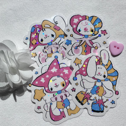Star Clowns Holo Stickers