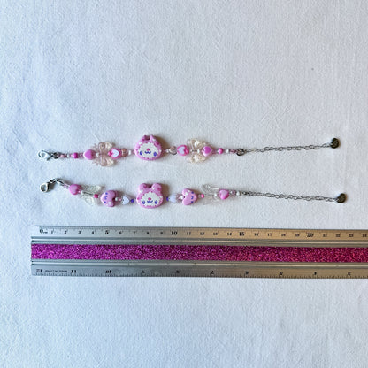 Pink Hat Clay Bracelets