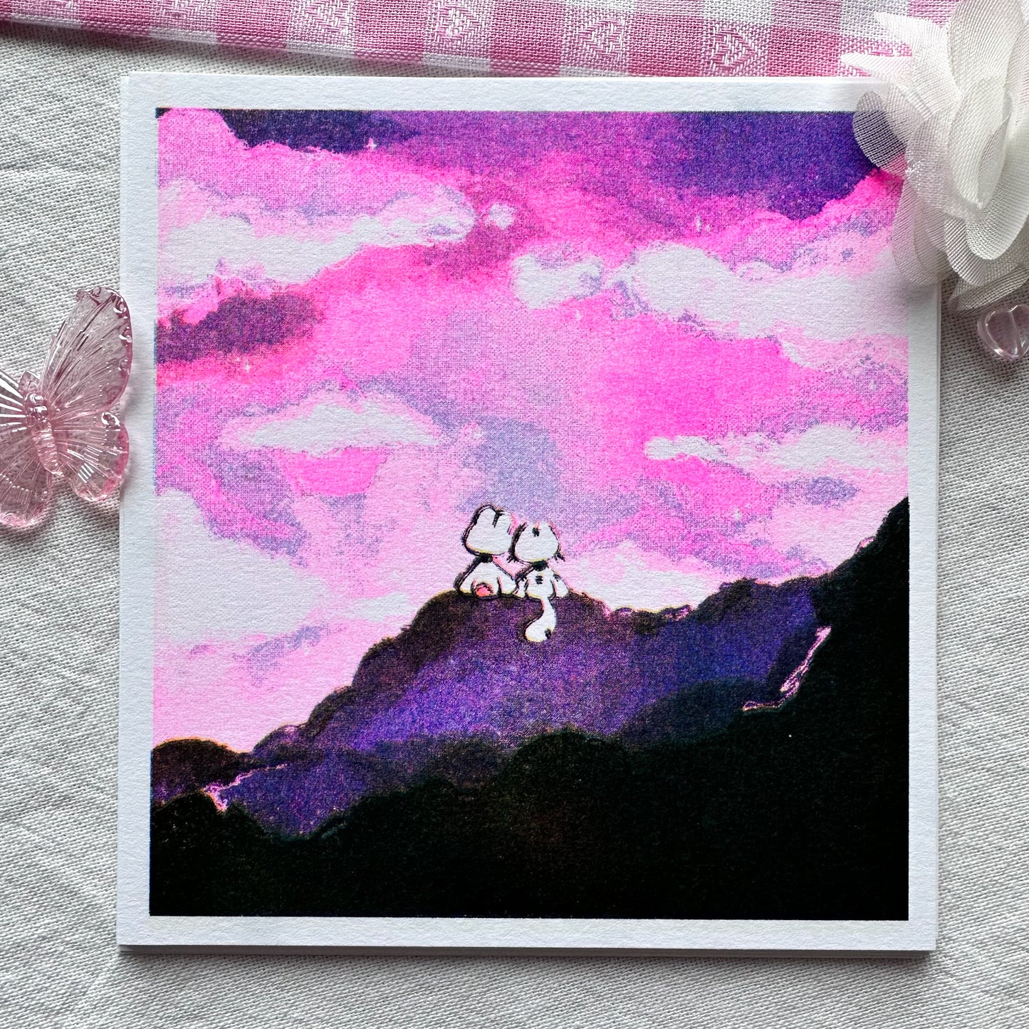 Pink Sky Riso Print