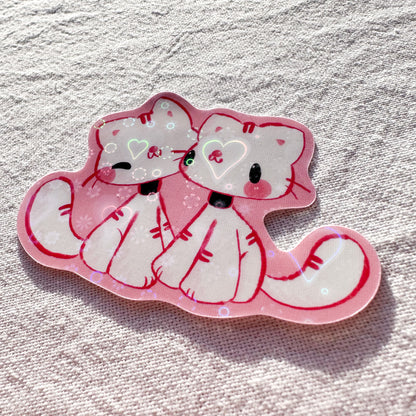 Love Kitties Holo Sticker