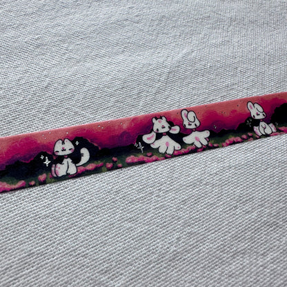 Flower Field Silver Foil Washi Tape