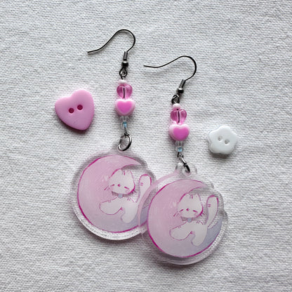 Sleepy Zora Acrylic Earrings