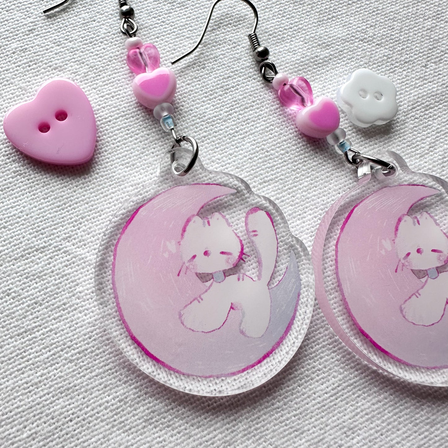 Sleepy Zora Acrylic Earrings