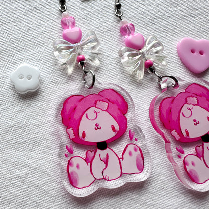 Fluffy Milo Acrylic Earrings