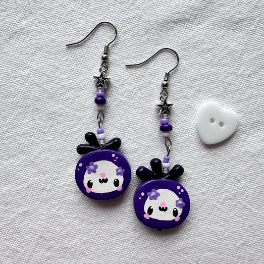 Blueberry Clay Earrings