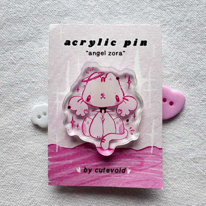 Angel Zora Acrylic Pin