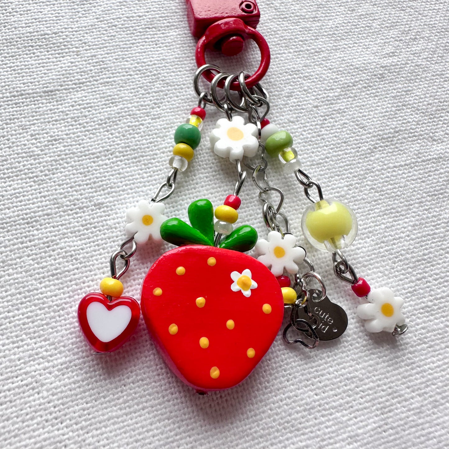 Strawberry Clay Charm