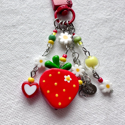 Strawberry Clay Charm