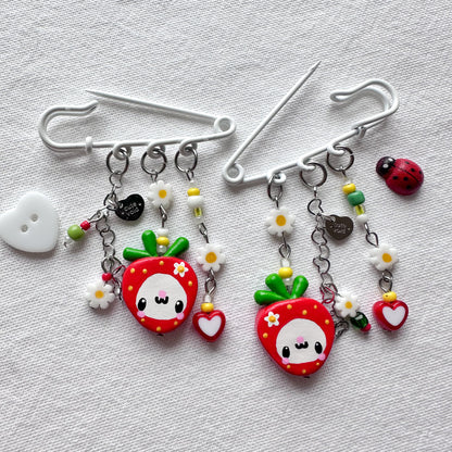 Strawberry Safety Pins