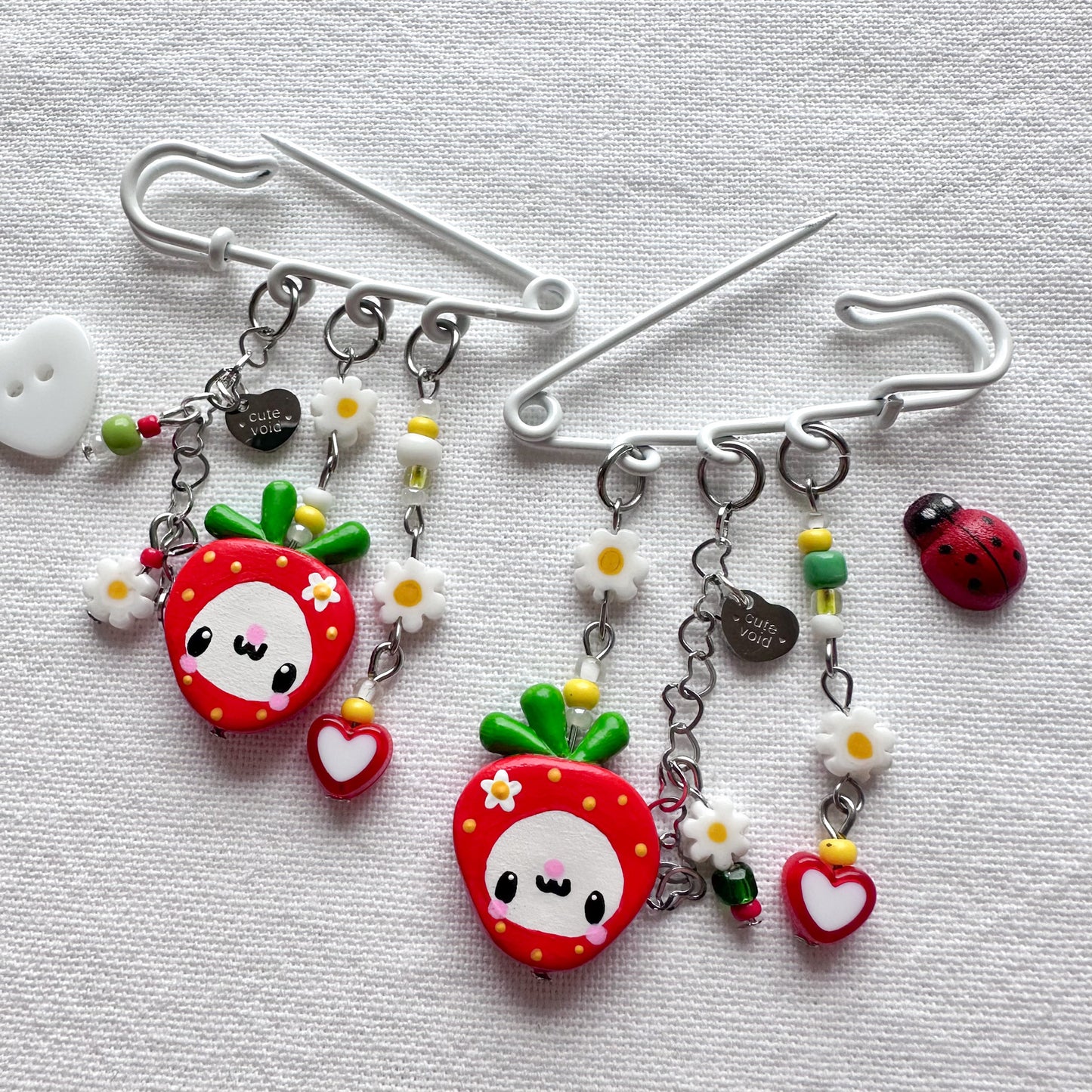 Strawberry Safety Pins