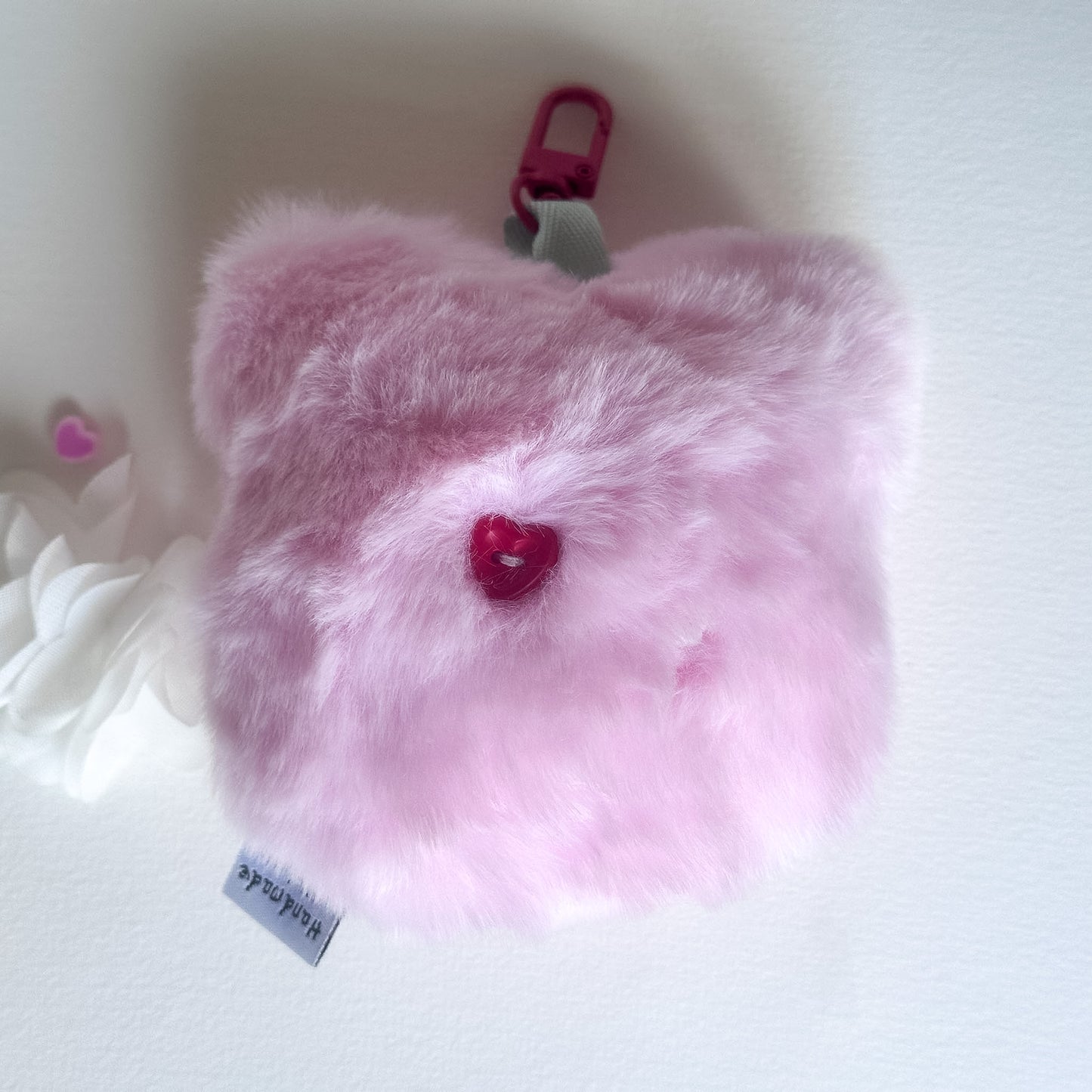 Clown Pink Cat Plush Charm
