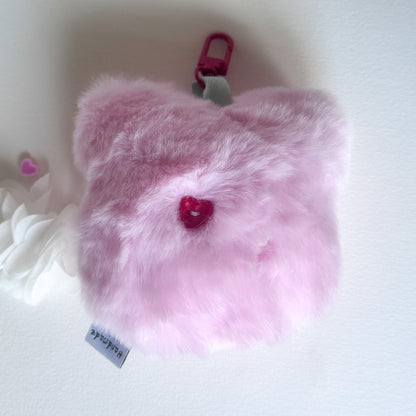 Clown Pink Cat Plush Charm