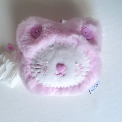 Light Pink Cat Plush Charm
