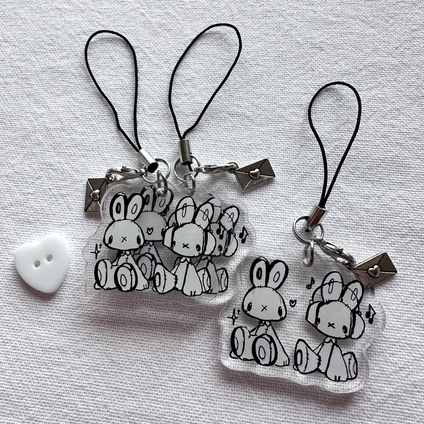 Bunnies Acrylic Charm