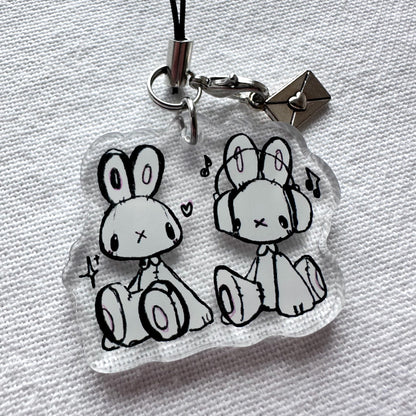 Bunnies Acrylic Charm